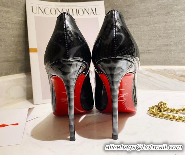 New Fashion Christian Louboutin Print 8.5cm Pumps 030819 Black/Grey