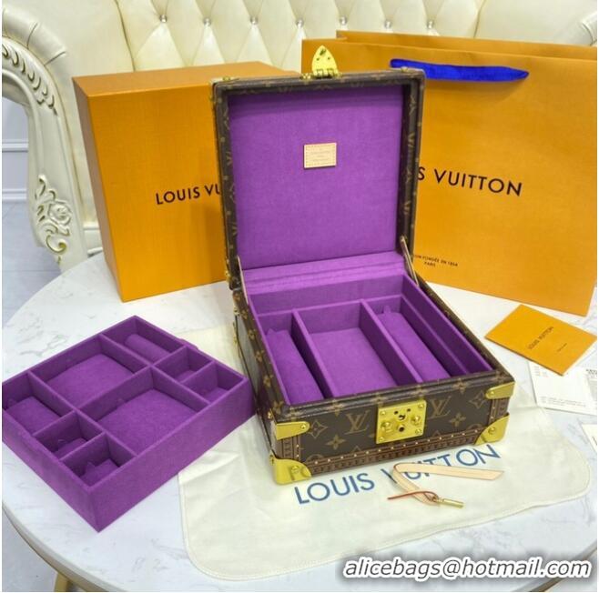 Best Product Louis Vuitton Monogram Canvas NICE JEWELRY CASE M47120 purple