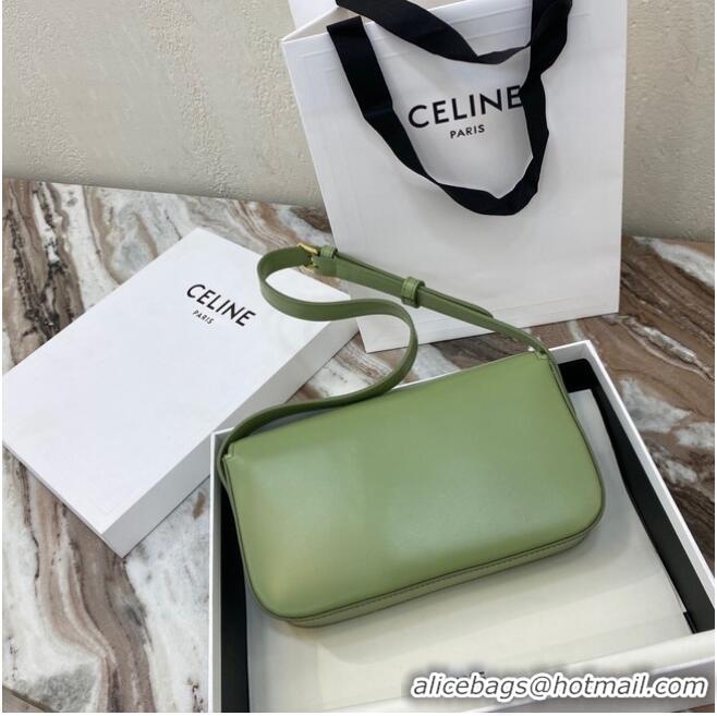 Top Design Celine TRIOMPHE SHOULDER BAG IN NATURAL CALFSKIN 194143 green