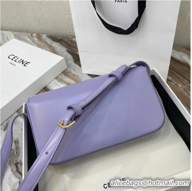 Pretty Style Celine TRIOMPHE SHOULDER BAG IN NATURAL CALFSKIN 194143 purple