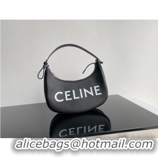 Cheap Price Celine AVA BAG IN TRIOMPHE CANVAS AND CALFSKIN 193952 black