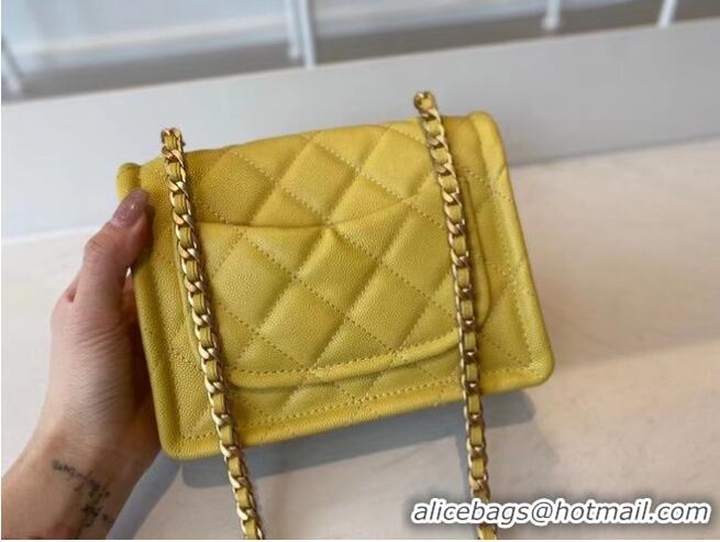 Chic Reproduction Chanel cross-body bag AS2356 yellow