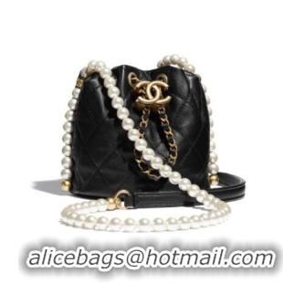 Good Quality Chanel mini drawstring bag AS2529 Black