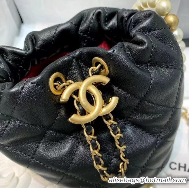 Good Quality Chanel mini drawstring bag AS2529 Black