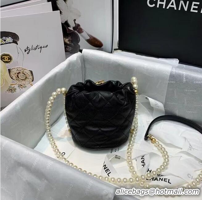 Good Quality Chanel mini drawstring bag AS2529 Black