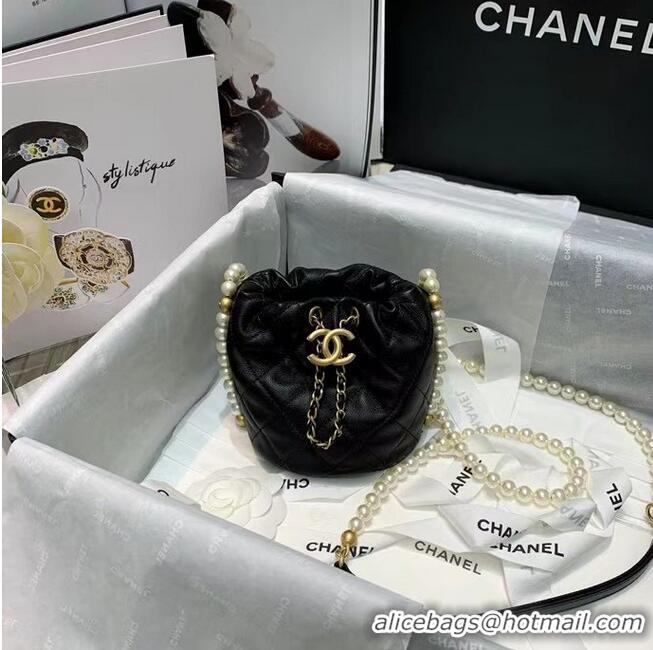 Good Quality Chanel mini drawstring bag AS2529 Black