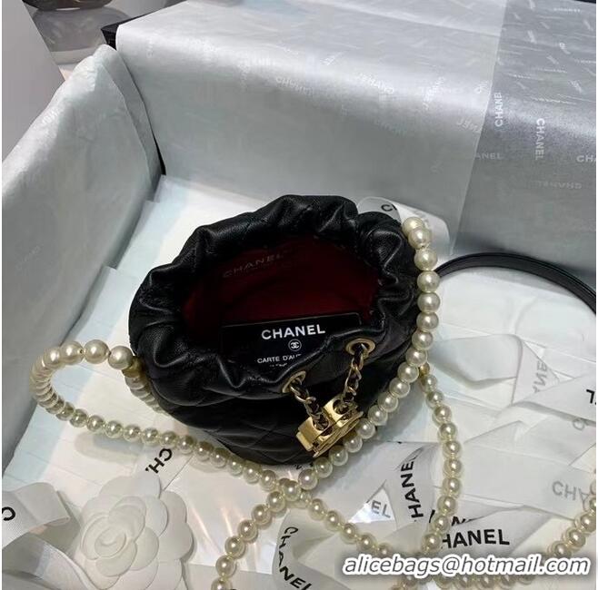 Good Quality Chanel mini drawstring bag AS2529 Black