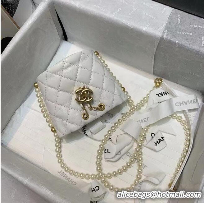 Popular Style Chanel mini drawstring bag AS2529 white