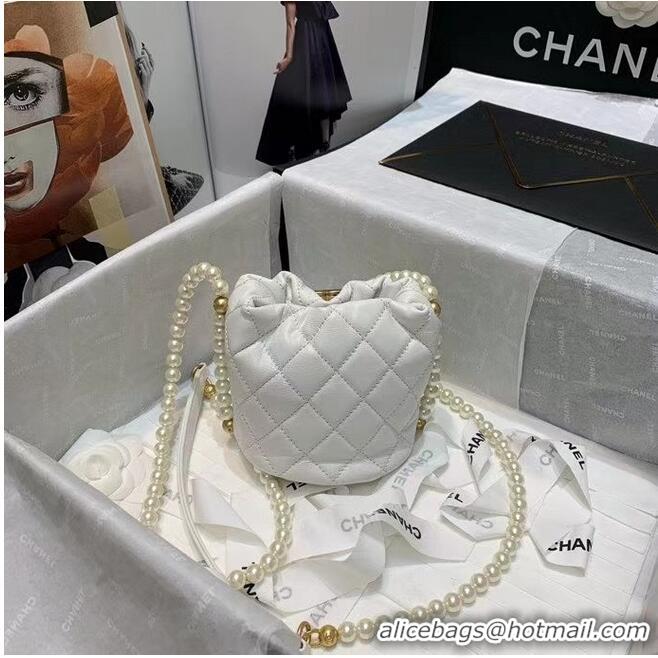 Popular Style Chanel mini drawstring bag AS2529 white