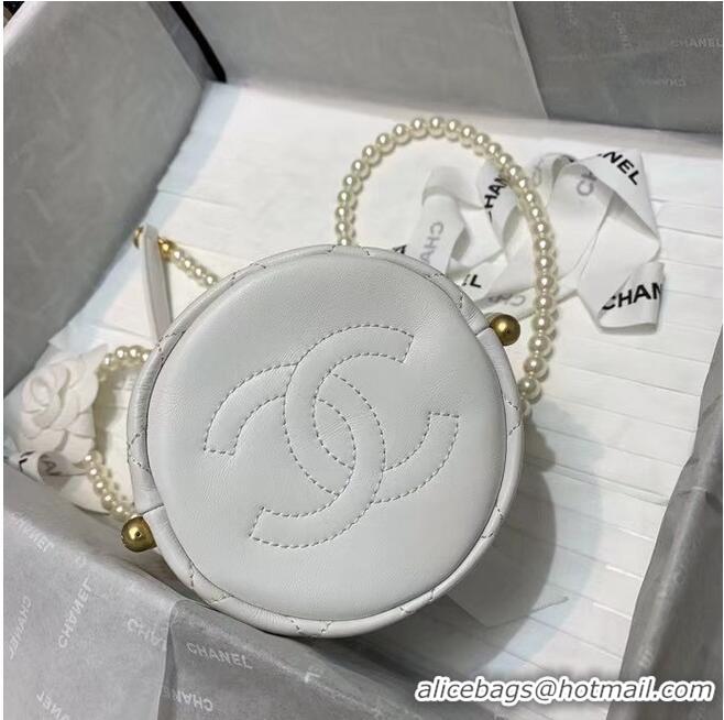 Popular Style Chanel mini drawstring bag AS2529 white