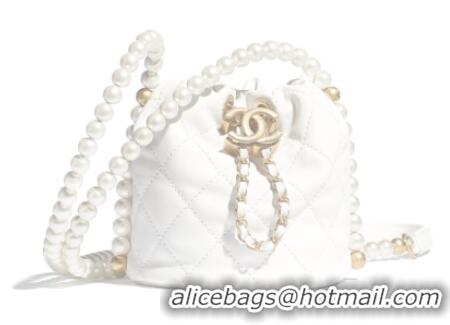 Popular Style Chanel mini drawstring bag AS2529 white