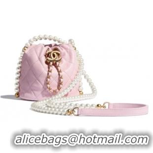 Buy Fashionable Chanel mini drawstring bag AS2529 Light Pink