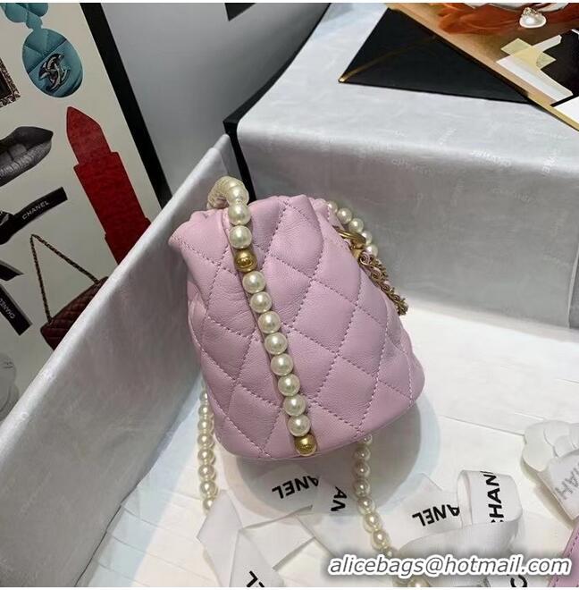 Buy Fashionable Chanel mini drawstring bag AS2529 Light Pink