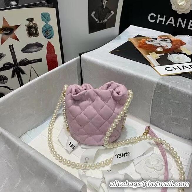 Buy Fashionable Chanel mini drawstring bag AS2529 Light Pink