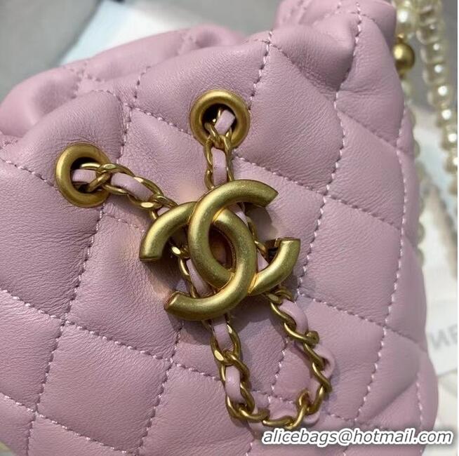 Buy Fashionable Chanel mini drawstring bag AS2529 Light Pink