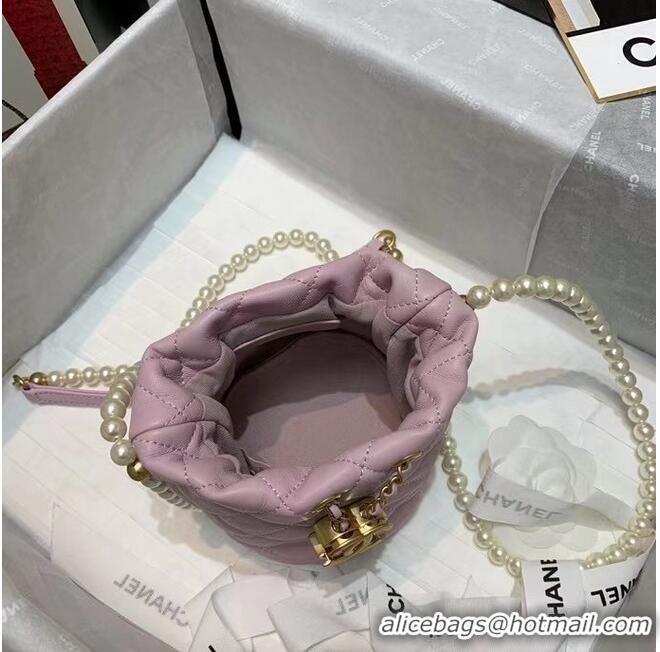 Buy Fashionable Chanel mini drawstring bag AS2529 Light Pink