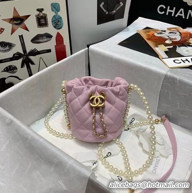 Buy Fashionable Chanel mini drawstring bag AS2529 Light Pink