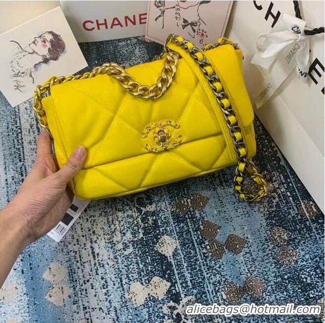 Big Discount Chanel 19 flap bag AS1160 AS1161 AS1162 yellow