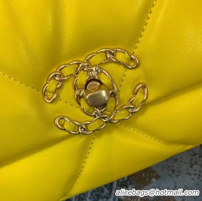 Big Discount Chanel 19 flap bag AS1160 AS1161 AS1162 yellow