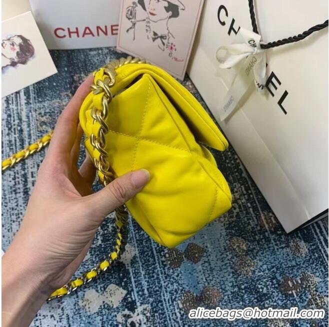 Big Discount Chanel 19 flap bag AS1160 AS1161 AS1162 yellow