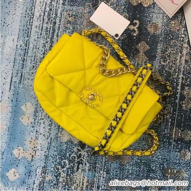 Big Discount Chanel 19 flap bag AS1160 AS1161 AS1162 yellow