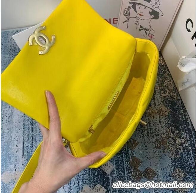 Big Discount Chanel 19 flap bag AS1160 AS1161 AS1162 yellow