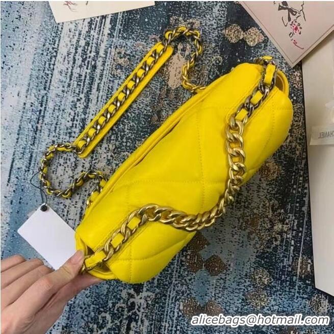 Big Discount Chanel 19 flap bag AS1160 AS1161 AS1162 yellow