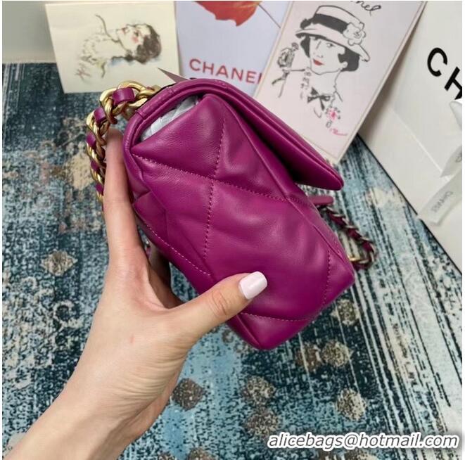 Pretty Style Chanel 19 flap bag AS1160 AS1161 AS1162 purple