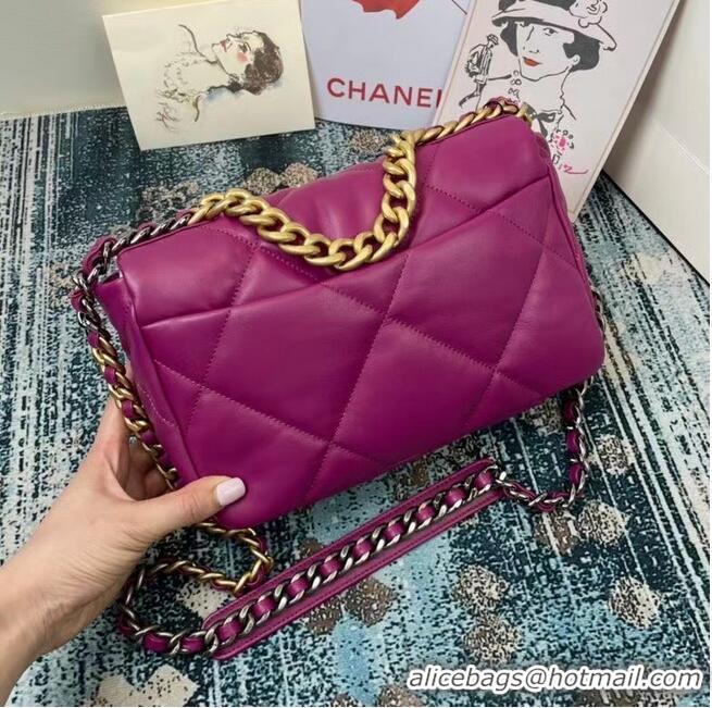 Pretty Style Chanel 19 flap bag AS1160 AS1161 AS1162 purple