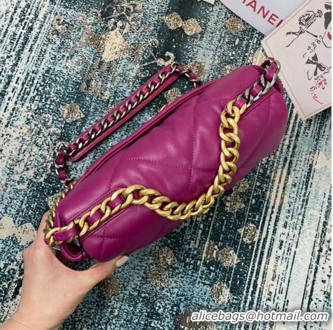 Pretty Style Chanel 19 flap bag AS1160 AS1161 AS1162 purple