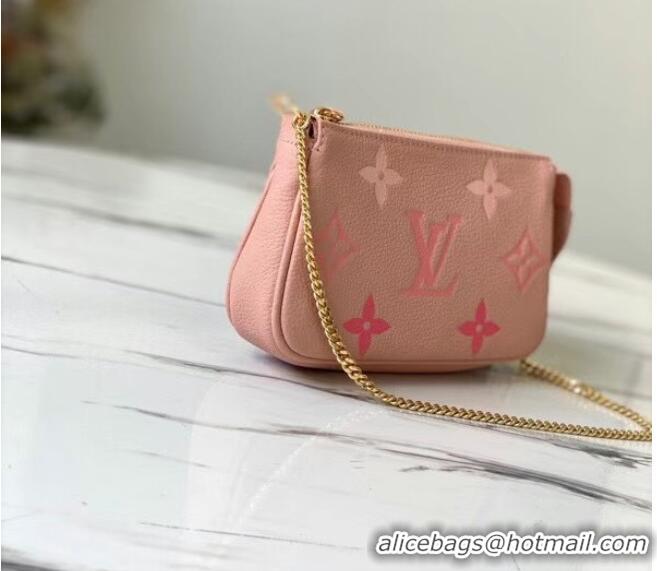 Top Design Louis Vuitton MINI POCHETTE ACCESSOIRES M80501 Bouton de Rose Pink