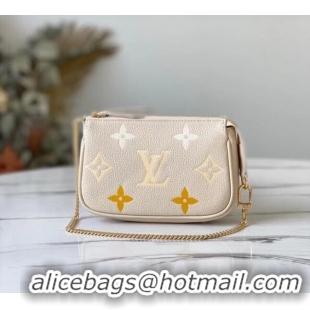 Cheap Price Louis Vuitton MINI POCHETTE ACCESSOIRES M80501 Cream & Saffron