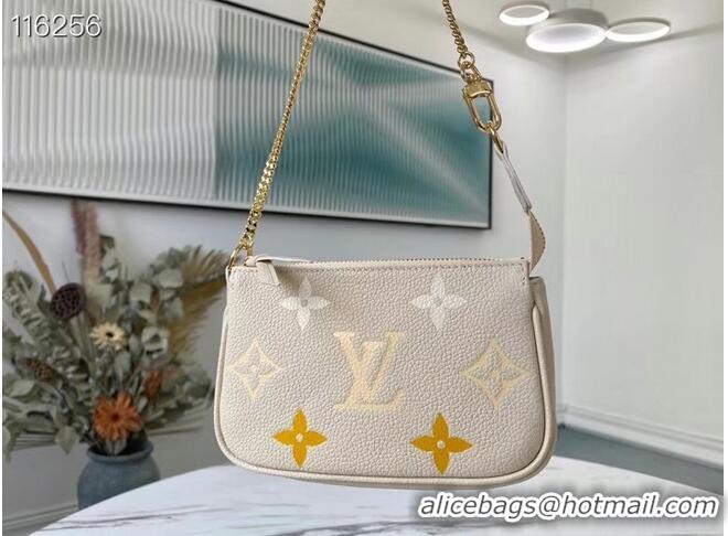 Cheap Price Louis Vuitton MINI POCHETTE ACCESSOIRES M80501 Cream & Saffron