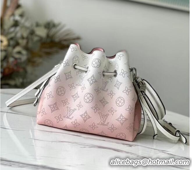 Top Quality Louis Vuitton Mahina Leather BELLA M57201 PINK&WHITE