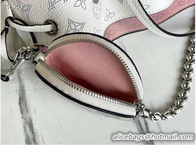 Top Quality Louis Vuitton Mahina Leather BELLA M57201 PINK&WHITE