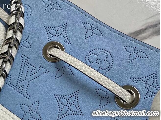 Spot Bulk Louis Vuitton Mahina Leather BELLA M57201 BLUE&WHITE