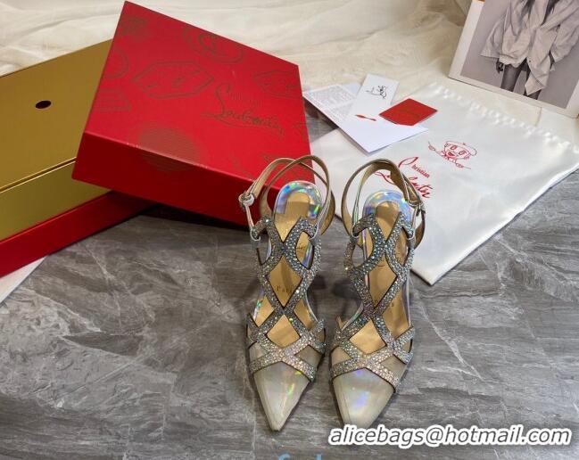 Grade Design Christian Louboutin Crystal Mesh Pumps 030830 Grey