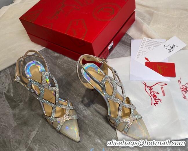 Grade Design Christian Louboutin Crystal Mesh Pumps 030830 Grey