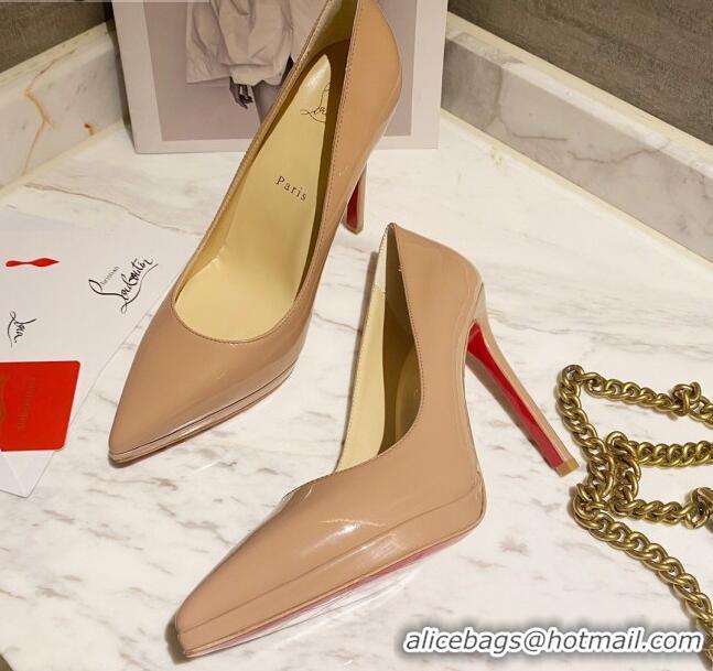 Discount Christian Louboutin Pointed-toe Platform Pumps 11.5cm 030852 Nude