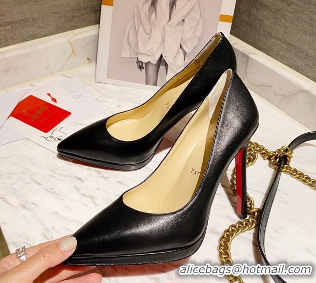 Affordable Price Christian Louboutin Calfskin Pointed-toe Platform Pumps 11.5cm 030855 Black