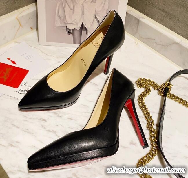 Affordable Price Christian Louboutin Calfskin Pointed-toe Platform Pumps 11.5cm 030855 Black