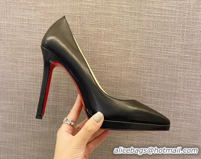 Affordable Price Christian Louboutin Calfskin Pointed-toe Platform Pumps 11.5cm 030855 Black