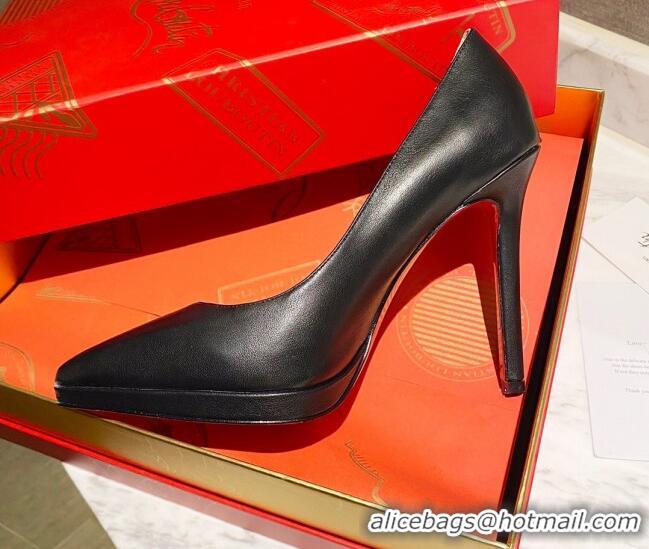 Affordable Price Christian Louboutin Calfskin Pointed-toe Platform Pumps 11.5cm 030855 Black