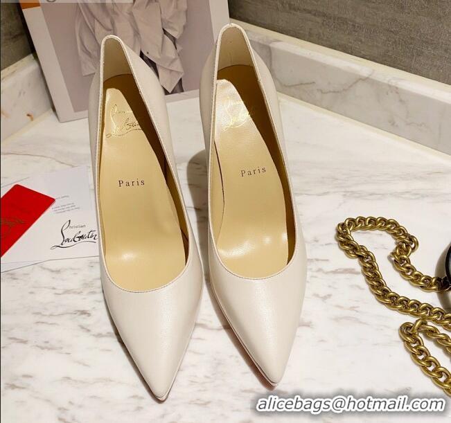 Low Cost Christian Louboutin Calfskin Pointed-toe Platform Pumps 11.5cm 030855 White