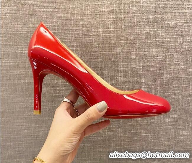 Trendy Design Christian Louboutin Calfskin Round-toe Pumps 8cm 030857 Red