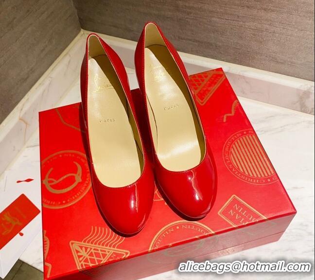 Trendy Design Christian Louboutin Calfskin Round-toe Pumps 8cm 030857 Red