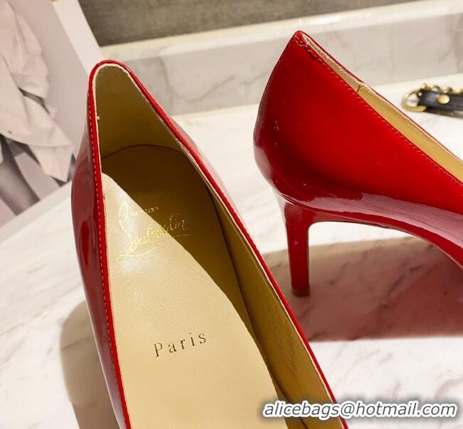 Trendy Design Christian Louboutin Calfskin Round-toe Pumps 8cm 030857 Red