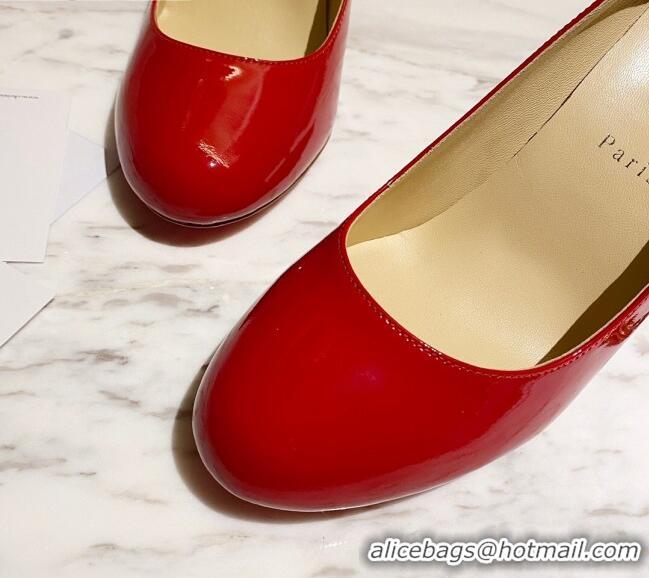 Trendy Design Christian Louboutin Calfskin Round-toe Pumps 8cm 030857 Red