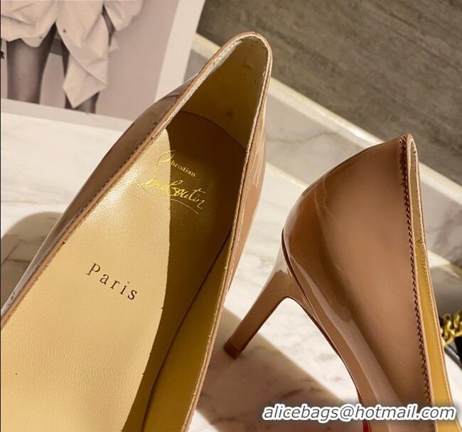 Good Product Christian Louboutin Calfskin Round-toe Pumps 8cm 030857 Nude