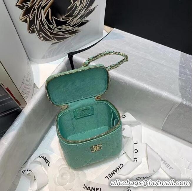 Unique Discount Chanel small vanity with chain AP2118 Green